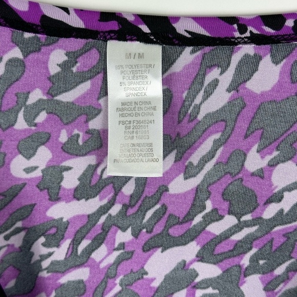 Women's Purple Leopard Print V-Neck Dress - Picture 4 of 7